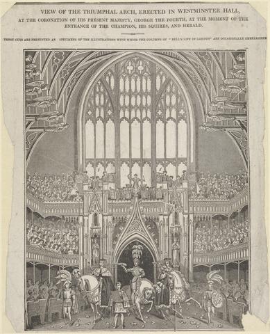 unknown artist View of the Triumphal Arch, Erected in Westminster Hall