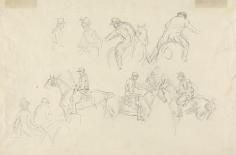 Studies of Figures on Horseback