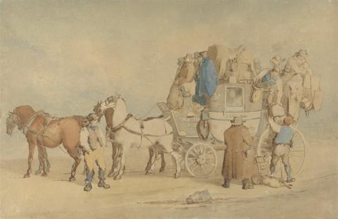 Charles Cooper Henderson Unloading the Luggage From The Exeter Coach