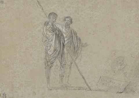 Study of Figures for "A View of the Campagna"