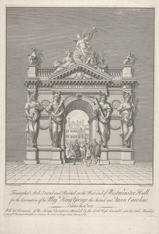 Paul Fourdrinier Triumpal Arch Erected and Painted on the the West End of Westminster Hall