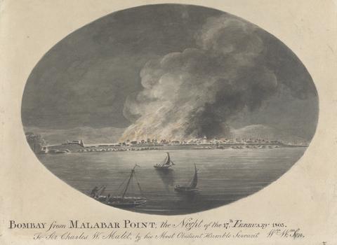 William Williamson Bombay from Malabar Point, the Night of 17th February 1803