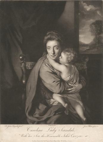 James Watson Carolina Lady Scardsdale with her son the Honourable John Curzon