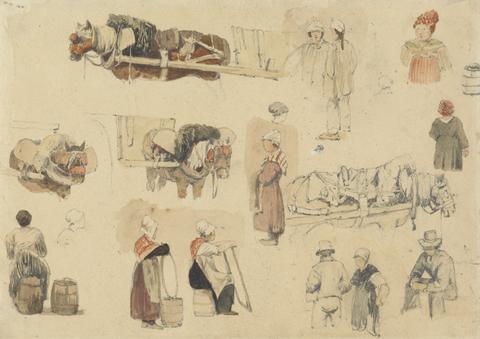 Samuel Prout Sketches of Peasants and Work-Horses