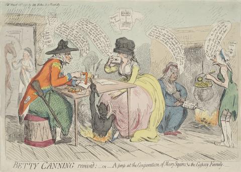 James Gillray Betty Canning (Gunning) Revived, or a Peep at the Conjuration of Mary Squires and the Gipsy Family
