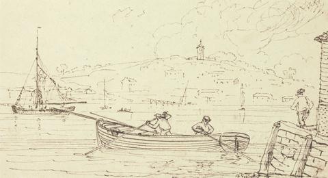 Capt. Thomas Hastings Sketch of Boatmen, West Cowes, 16 February 1826