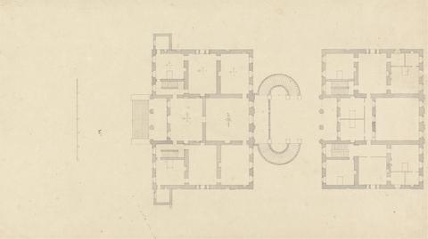Colen Campbell Lowther House, Westmorland: Principal and First Floor Plans