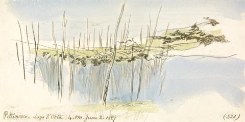 Edward Lear Pettenasco, Lago d'Orta, 4:00 pm, 2 June 1867 (221)