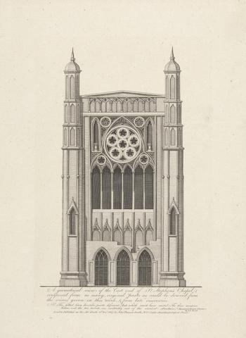 John Thomas Smith A Geometrical View of the East End of St. Stephan's Chapel