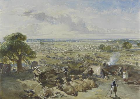 William Simpson The Governor-General's and Commander-in-Chief's Camp at Jalandhar, 1 Febuary 1860