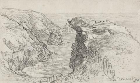 Samuel Palmer A Page from a Cornish Sketchbook: Cornwall 30