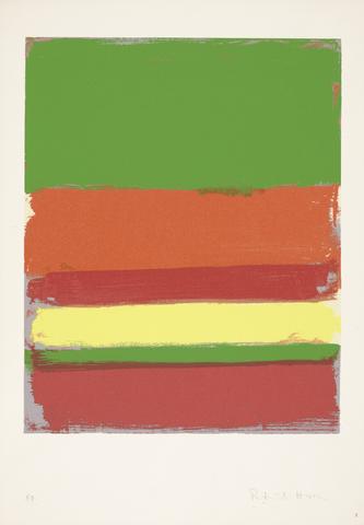 Patrick Heron The Shapes of Colour (Plate 2): Small Horizon with Orange, Lime, Lemon and Cherry. June 1957.
