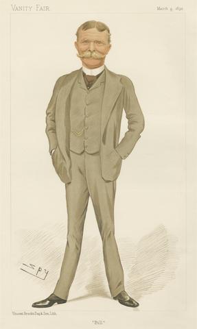 Leslie Matthew 'Spy' Ward Politicians - Vanity Fair - 'Bill'. Colonel the Hon. William Henry Peregrine Carington. March 4 1893