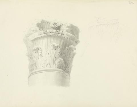 Sir Robert Smirke the younger Study of the Capital of a PIllar