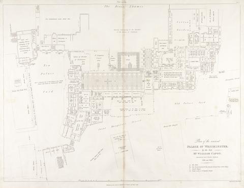 James Basire Plan of the Ancient Palace of Westminster by the late Mr. William Capon, measured and drawn between 1793 and 1823