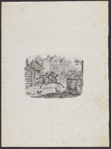 Cruikshank, George, 1792-1878, ill. Six illustrations to Cowper's diverting history of John Gilpin /