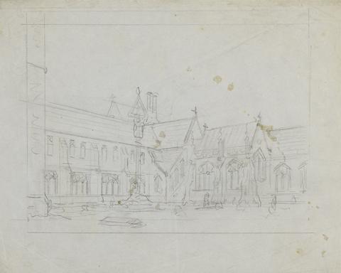 Augustus Welby Northmore Pugin Sketch of a Gothic Church