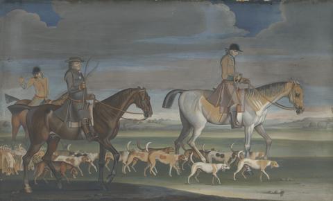 James Seymour Setting Off for the Chase: The Huntsman Leading out a Pack of Harriers followed by the Master and the Whipper-In