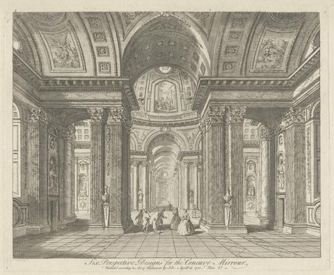 Jacob Bonneau One of six perspective designs for the Concave Mirror and engraved mirrors in Vauxhall Gardens