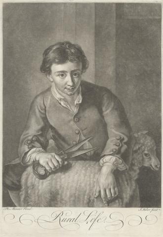 John Faber the Younger Young Male Shearing a Sheep