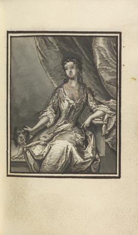 Thomas Bardwell Three-quarter Length Portrait, Woman Seated with Dog