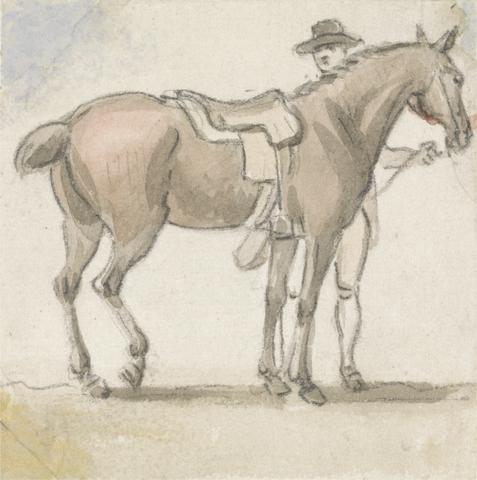 Paul Sandby RA A Man and a Saddled Horse