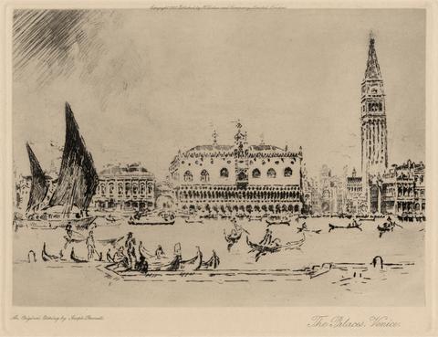 Joseph Pennell The Palaces, Venice