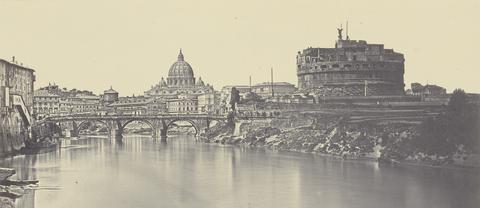 Robert MacPherson The Castle and Bridge of St. Angelo, with the Vatican in the Distance