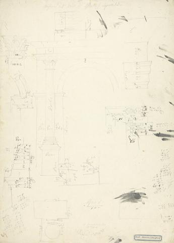 James Bruce Measured sketches of arch at Assuras