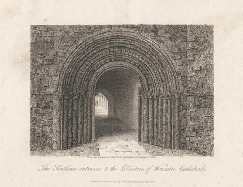 The Southern Entrance to the Cloisters of Worcester Cathedral