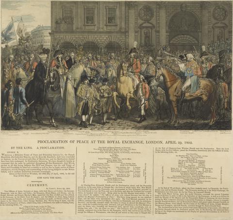 Proclamation of Peace at the Royal Exchange, London, April 29th, 1802