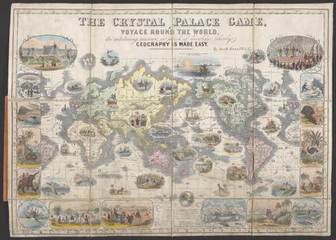The Crystal Palace game : a voyage round the world, an entertaining excursion in search of knowledge, whereby geography is made easy / by Smith Evans, F.R.G.S.