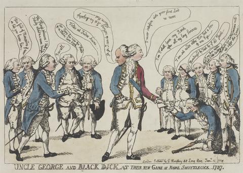 Thomas Rowlandson Uncle George and Black Dick at Their New Game of Naval Shuttlecock