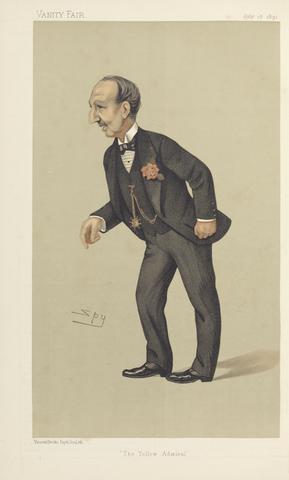 Leslie Matthew 'Spy' Ward Vanity Fair: Military and Navy; 'The Yellow Admiral', Rear-Admiral Edward Field, July 18, 1891