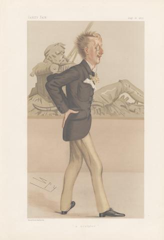 Leslie Matthew 'Spy' Ward Vanity Fair - Artists. 'a Sculpture'. Lord Ronld Charles Sutherland Levenson Gower. 18 August 1877