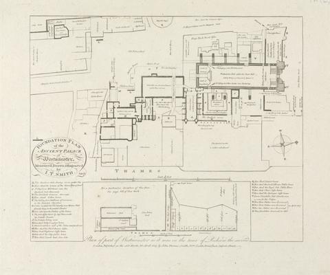 John Thomas Smith Foundation Plan of the Ancient Palace of Westminster