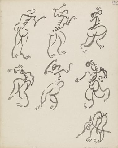 Henri Gaudier-Brzeska Seven Dancing Figures, in Three Registers