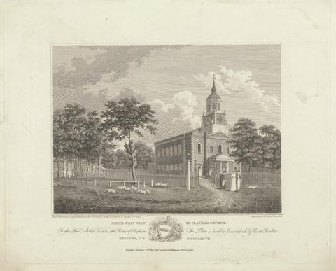 Bartholomew Howlett N. W. View of Claphan Church