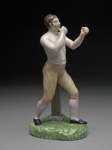 Staffordshire pottery The Boxer Tom Cribb: in canary breeches