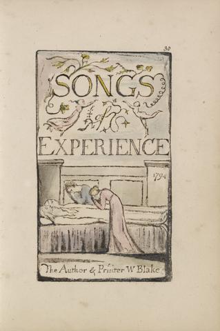 William Blake Songs of Innocence and of Experience, Plate 30, Experience Title Page (Bentley 29)