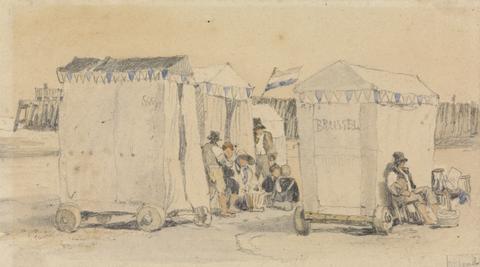 Samuel Prout Bathing Tents on the Beach, Ostend