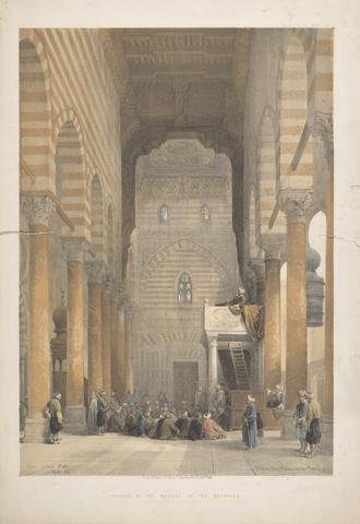 Louis Haghe Interior of the Mosque of the Metwalys