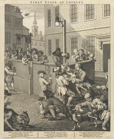 William Hogarth The First Stage of Cruelty: First, Children Torturing Animals