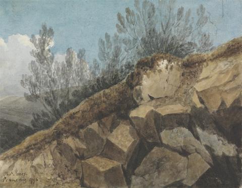 Thomas Jones Study of Rocks, near Pencerrig, Wales
