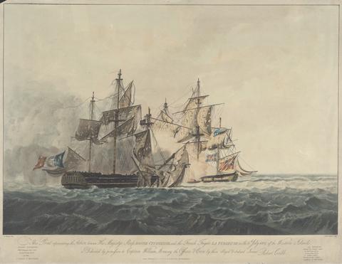 Robert Havell The Action between his Majesty's Sloop "Bonne Citoyenne" and the French Frigate "La Furieuse"