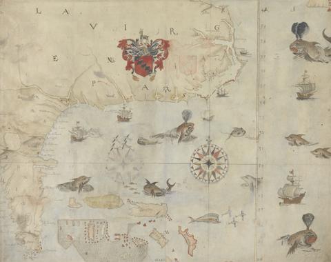 Mrs. P. D. H. Page Map of North America from Florida to Chesapeake Bay, after the original by John White in the British Museum [Sir Walter Raleigh's Virginia, No. 110]