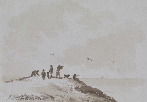 James Pattison Cockburn Observers on a Hill Overlooking the Sea