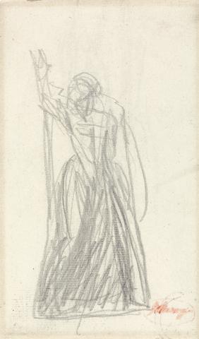 George Romney Standing Figure, Probably for Lady Macbeth