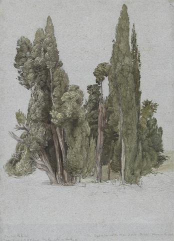 Samuel Palmer The Cypresses at the Villa d'Este, Tivoli