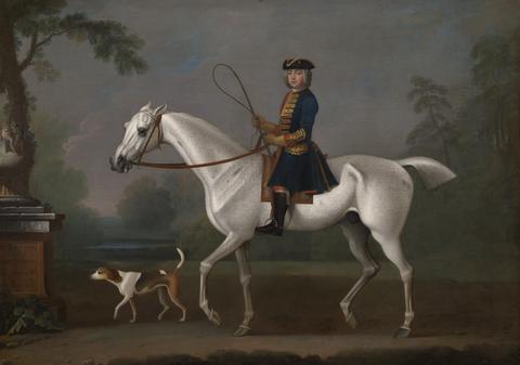 Sir Roger Burgoyne Riding "Badger"